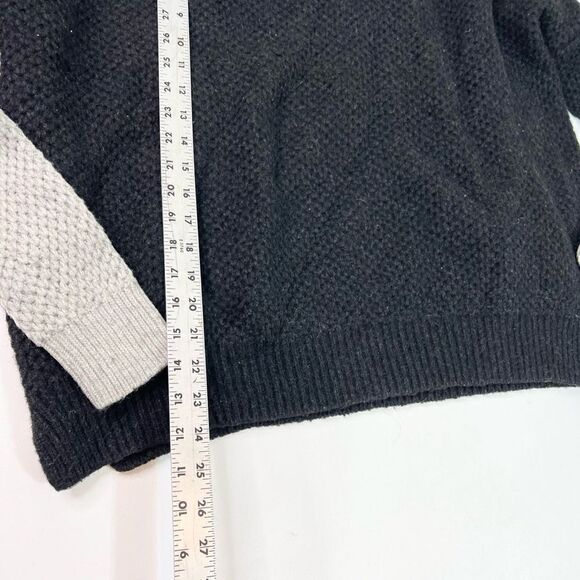 Vince Pullover Sweater Womens XL Navy Gray Colorblock Yak Wool Crew Neck - Picture 5 of 11
